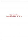 Test Bank For Finite Mathematics - 7th - 2018 All Chapters - 9781337280426