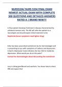 NURS 5334/ NURS 5334 FINAL EXAM NEWEST ACTUAL EXAM WITH COMPLETE  SOLUTIONS