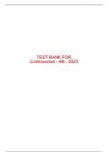 Test Bank For Controverses - 4th - 2023 All Chapters - 9780357657454