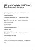 NON Invasive Ventilation CH. 19 Pilbeam's Exam Questions And Answers