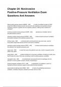 Chapter 24: Noninvasive Positive-Pressure Ventilation Exam Questions And Answers