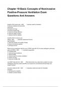 Chapter 19 Basic Concepts of Noninvasive Positive-Pressure Ventilation Exam Questions And Answers