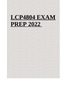 LCP4804 - Advanced Indigenous Law EXAM PREP 2022.