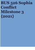 BUS 526 Sophia Conflict Milestone 3 {2021}