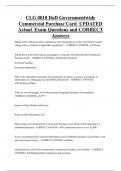 CLG 0010 DoD Governmentwide  Commercial Purchase Card UPDATED  Actual Exam Questions and CORRECT  Answers