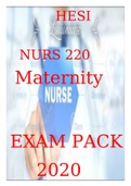 NURS 220-HESI MARTERNITY PRACTICE 2020