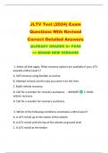 JLTV Test (2024) Exam   Questions With Revised   Correct Detailed Answers   |ALREADY GRADED A+ PASS   >> BRAND NEW VERSION! 