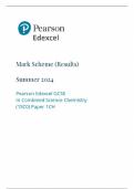 GCSE EDEXCEL 2024 Higher Combined Science Chemistry Paper 1 (Paper 2) Mark Scheme