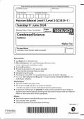 GCSE EDEXCEL 2024 Higher Combined Science Chemistry Paper 2 (Paper 5)