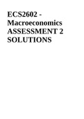 ECS2602 - Macroeconomics ASSESSMENT 2 SOLUTIONS