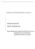 NUR 164 FINAL EXAM Questions and Answers NEW 2022