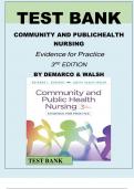 TEST BANK FOR COMMUNITY AND PUBLIC HEALTH NURSING Evidence for Practice 3rd EDITION BY ROSANNA DEMARCO 2024