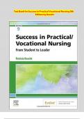 Test Bank For Success in Practical Vocational Nursing From Student to Leader 10th Edition By Knecht Patricia | 9780323810173 | | Chapter 1-19 | All Chapters with Answers and Rationales