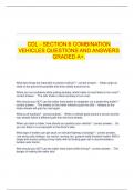   CDL - SECTION 6 COMBINATION VEHICLES QUESTIONS AND ANSWERS GRADED A+.