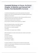 Campbell Biology in Focus, 2e (Urry) Chapter 10 Meiosis and Sexual Life Cycles Test Bank(100% Correct)