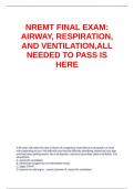 NREMT AIRWAY, RESPIRATION, AND VENTILATION. EXAN WITH ALL  NEEDED TO PASS