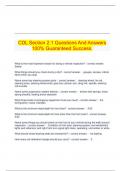 CDL Section 2.1 Questions And Answers 100% Guaranteed Success.