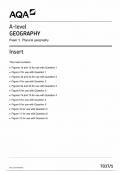 2024 AQA A LEVEL GEOGRAPHY PAPER 1 INSERT (7037/1: Physical geography)