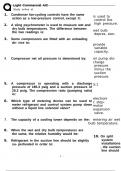 COMMERCIAL REFRIGERATION FINAL TEST WITH ALL ANSWERS 100- correct.