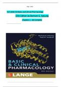 Basic and Clinical Pharmacology, 15th Edition TEST BANK by Bertram G. Katzung, All Chapters 1 to 66 complete Verified editon ISBN:  9781260452327