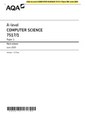 AQA A-Level COMPUTER SCIENCE 7517/1 Paper MS June 2020 and AQA A-Level Computer Science 7517/1 Paper 2 MS June 2020