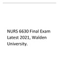 NURS 6630 Final Exam Latest 2021, Walden University.test bank.pdf