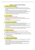 AQA GCSE Physics Chapter 2 Summary - Energy Transfer by Heating