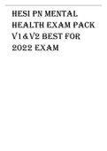 HESI PN Mental  Health Exam Pack  V1&V2 BEST FOR  2022 EXAM