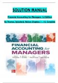 Solution Manual for Financial Accounting for Managers 1st Edition By Thomas, Spiceland, Nelson, All 12  Chapters Covered ,Latest Edition ISBN:ISBN: 9781264503308