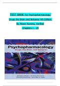 TEST BANK For Psychopharmacology: Drugs, the Brain, and Behavior, 4th Edition By Meyer Nursing, All Chapters 1 to 20  complete Verified editon ISBN:  9781605359892