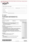 Actual 2024 AQA A-level FURTHER MATHEMATICS 7367/2 Paper 2 Merged Question Paper + Mark Scheme