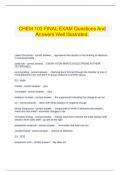 CHEM 103 FINAL EXAM Questions And Answers Well Illustrated.