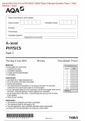 Actual 2024 AQA A-level PHYSICS 7408/2 Paper 2 Merged Question Paper + Mark Scheme + Insert