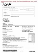 Actual 2024 AQA A-level PHYSICS 7408/3BE Paper 3 Section B Electronics Merged Question Paper + Mark Scheme + Insert