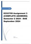 ECS3709 Assignment 3 (COMPLETE ANSWERS) Semester 2 2024 - DUE September 2024.