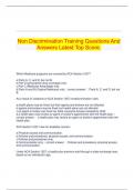   Non Discrimination Training Questions And Answers Latest Top Score.