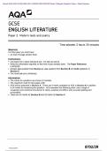 Actual 2024 AQA GCSE ENGLISH LITERATURE 8702/2R Paper 2 Modern texts and poetry Merged Question Paper + Mark Scheme