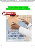 Test Bank for Bates’ Guide To Physical Examination and History Taking 13th Edition All Chapters Completed A+ Guide ISBN:9781496398178 Newest Edition 2025 Instant Pdf Download