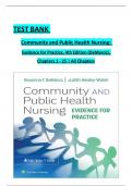 TEST BANK - DeMarco & Walsh, Community and Public Health Nursing: Evidence for Practice 4th Edition, All Chapters 1 to 25  complete Verified editon ISBN: 9781975196554