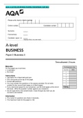 AQA A Level Business Paper 1 2 & 3 Business 1 2 & 3 Question Papers 2021