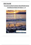 Test Bank for Varcarolis's Canadian Psychiatric Mental Health Nursing 3rd Edition by Pollard & Jakubec, All 35 Chapters Covered, Verified Latest Edition, ISBN: 9780323778794