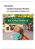 Test Bank For Essentials of Economics 10th Edition by Mankiw, All 24 Chapters Covered, Verified Latest Edition, ISBN: 9780357723166