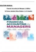 Solution Manual for Financial Accounting for Managers 1st Edition By (Thomas/ Spiceland/ Nelson)All 12 Chapters Covered, Verified Latest Edition, ISBN: 9781264503308 