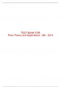 Test Bank For Price Theory and Applications - 9th - 2014 All Chapters - 9781285423524