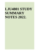 LJU4801 STUDY SUMMARY NOTES 2022