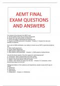 AEMT FINAL EXAM QUESTIONS AND ANSWERS