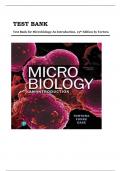 TEST BANK FOR Microbiology: An Introduction 13th Edition by Gerard Tortora, Berdell Funke & Christine Case , ISBN: 9780134605180 CHAPTER 1-28 || Complete Guide A+