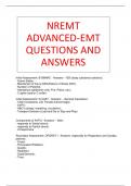 NREMT ADVANCED-EMT QUESTIONS AND ANSWERS