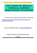 TEST BANK OF MEDICAL SURGICAL NURSING IGNATAVICIUS 7TH EDITION