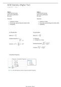 GCSE statistics data summary